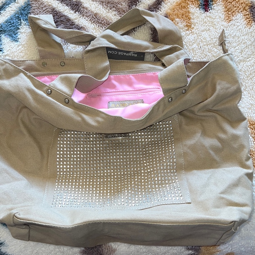 Vintage rampage tote mint condition never used khaki color